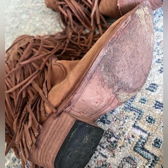 Liberty Black Vegas Fringe Cowboy Boots Brown Western Rodeo Yellowstone Womens - Picture 7 of 12